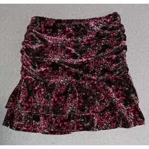 So Y2K Velvet Strapless Tube Top Blouse Womens Size Large Black And Purple...